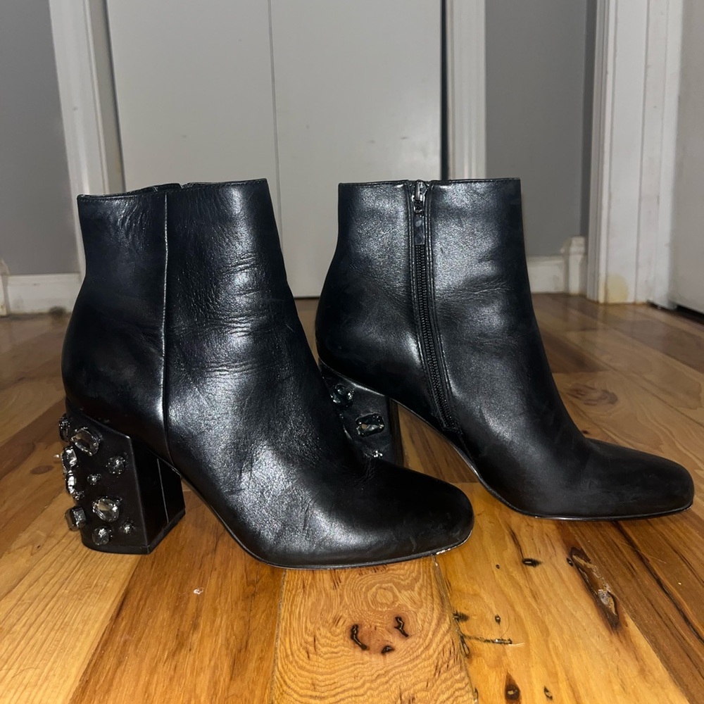 The Fix women’s ankle boots | Sharlotta bejeweled heel booties 8